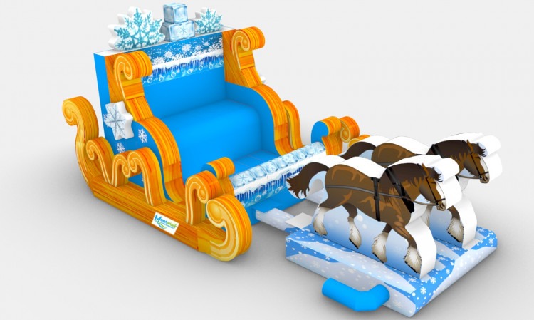 Winter Sleigh Selfie Station- Horse