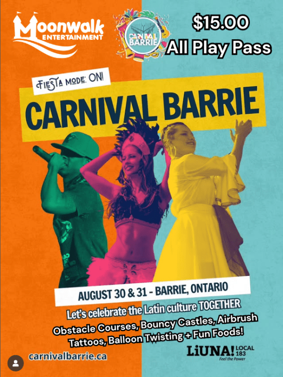 Carnival Barrie- Aug 30 + 31