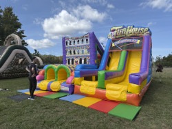 2-Piece Fun House Obstacle Course with Slide