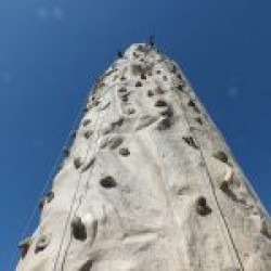 Rock Wall View to Top Rock Climbing Wall